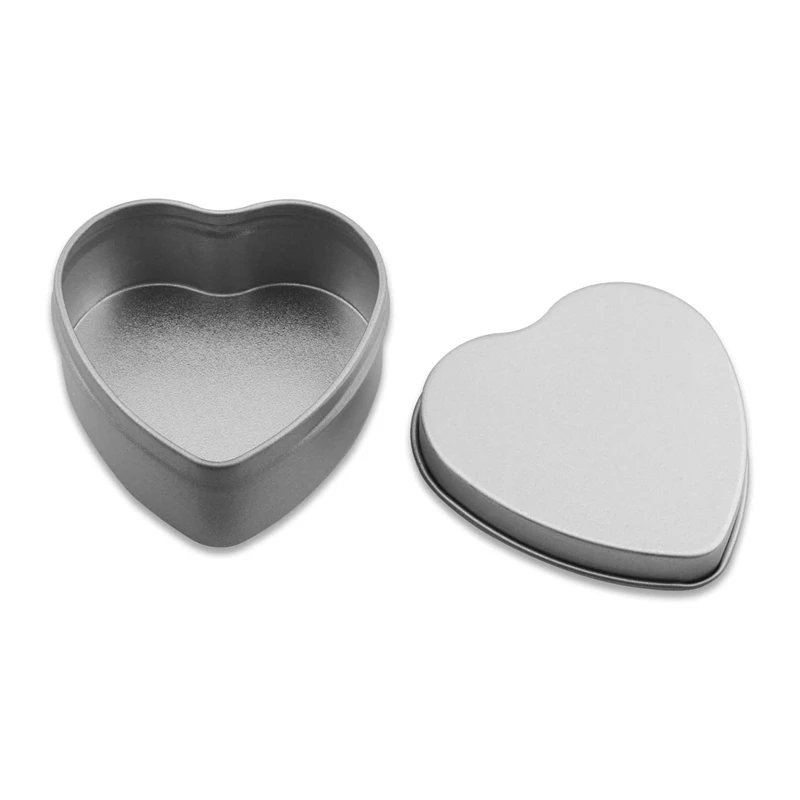 

30 Pcs Heart Shape Metal Tins Candle Jars Candle Containers Candle Tins Empty Candle Jars For Candle Making, Candies