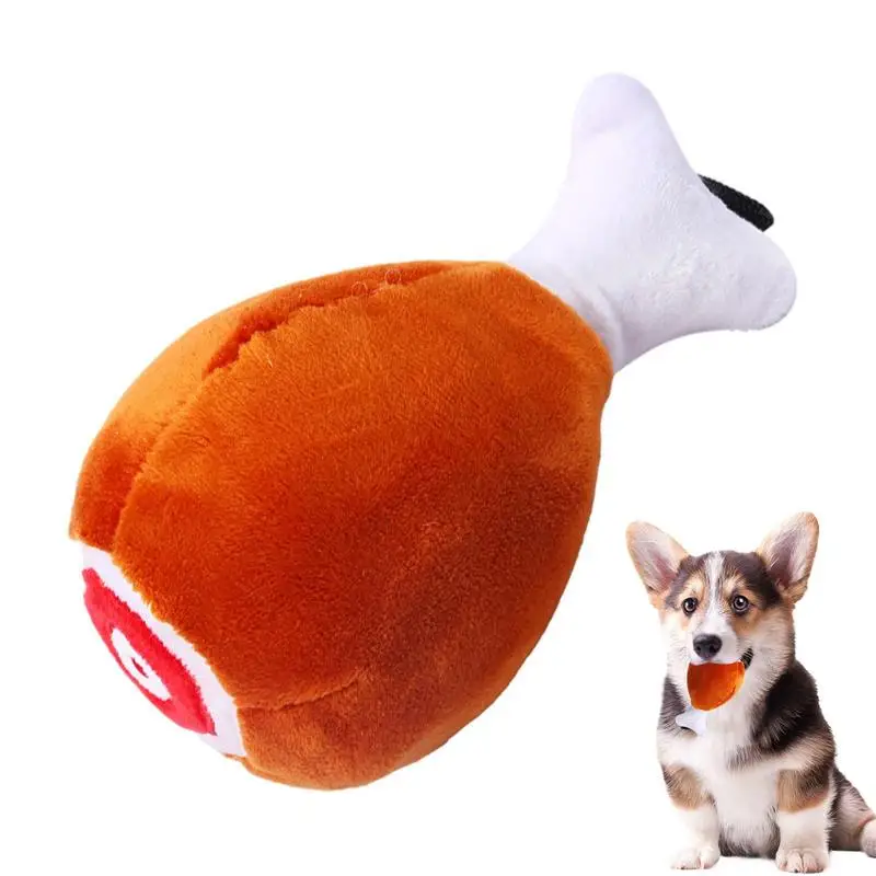 

Chicken Leg Squeaky Dog Toy Lovely Dog Plush Toy Dog Squeaky Plush Toy Durable Dog Squeaker Plush Stuffed Durable Chew Dog Toy