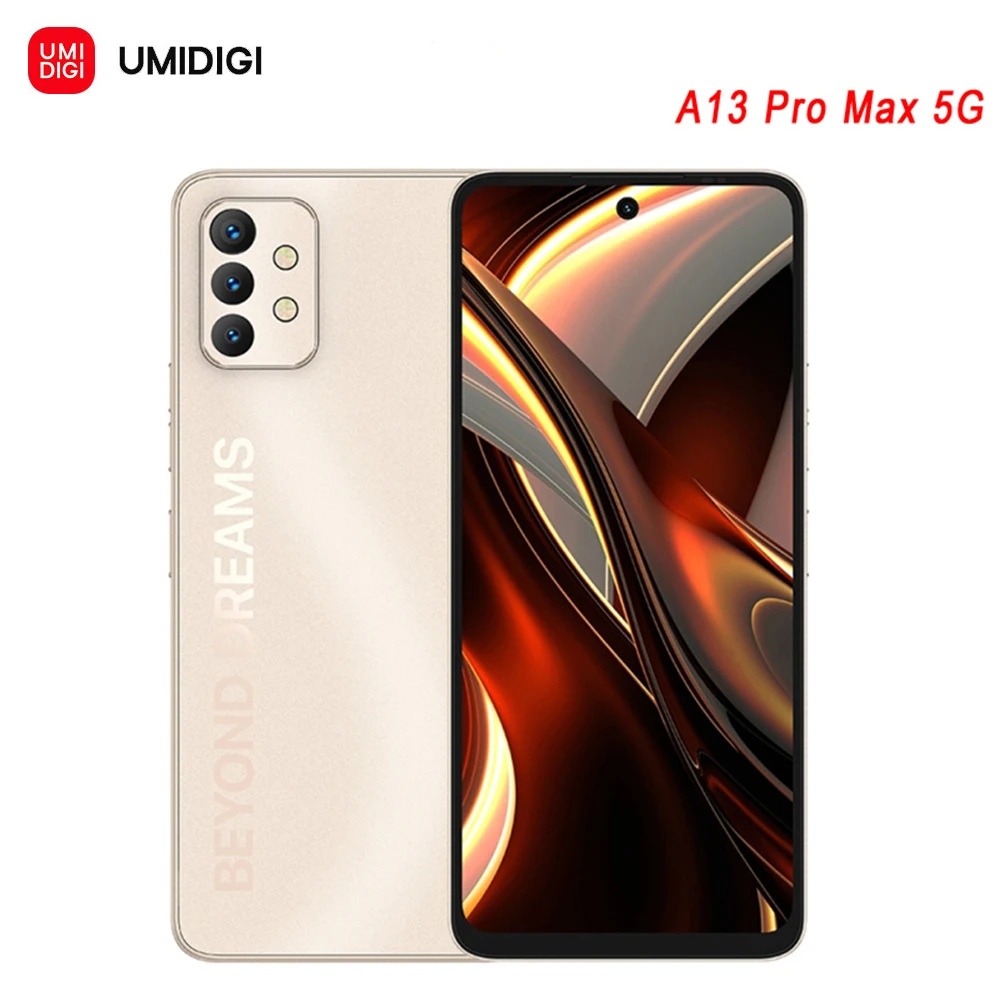 UMIDIGI A13 Pro Max 5G Smartphone 12GB+256GB Dimensity 900 Fast Charge 6.8Inch FHD Display 5150mAh 64MP Triple Camera Cell Phone