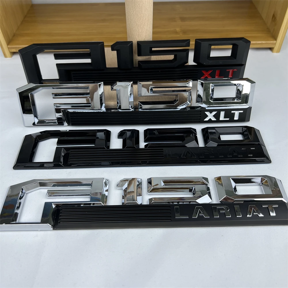 Автомобильные наклейки, 1 шт., пластиковая эмблема, крыло багажника, полый тип автомобиля для Ford F150, XLT, лариат 2018, 2019, 2021, аксессуары для пикапа, грузовика