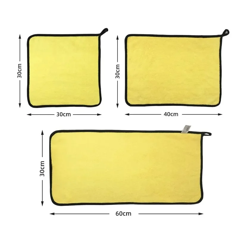 Полотенце Для Мытья Автомобиля Из Микрофибры 1/3/5 Упаковок 30x30/60 См
