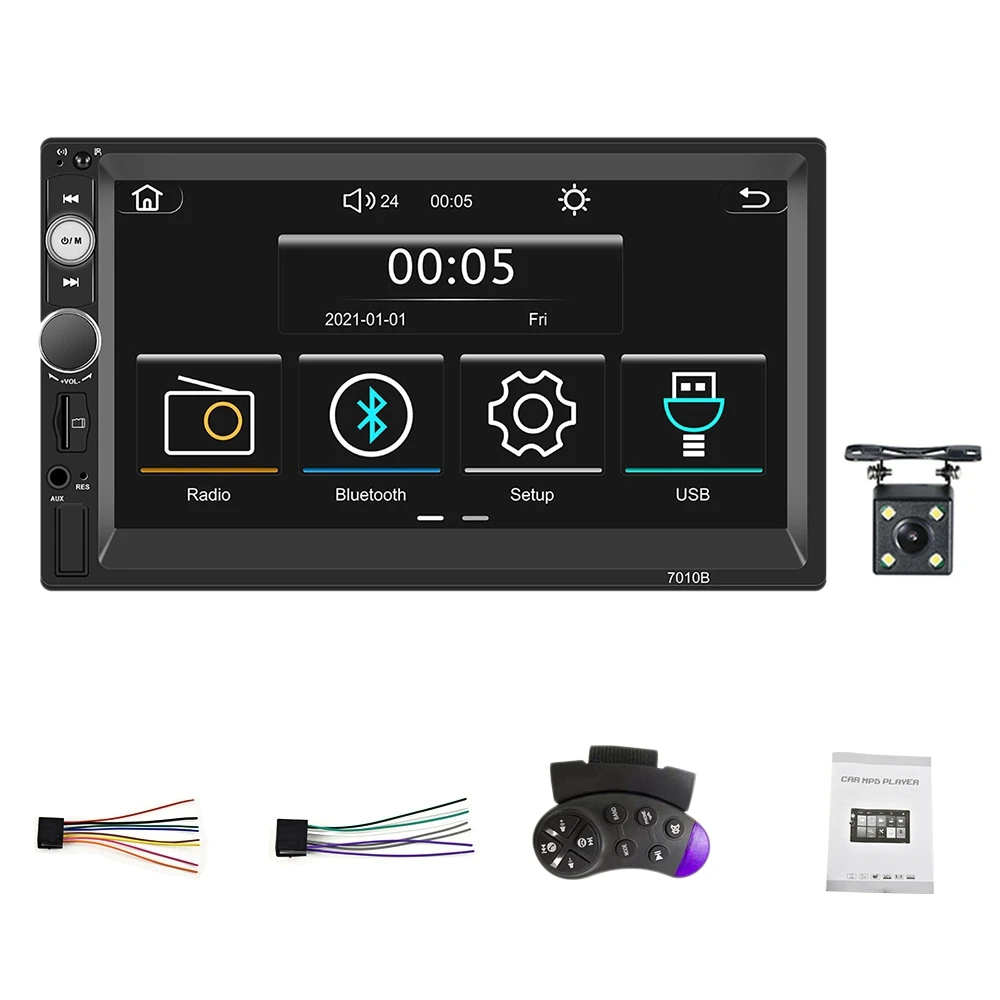 

Автомагнитола 2 Din Carplay Android 7 дюймов универсальная для MP5 плеер 2 Din автомобиль D