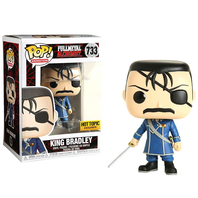 Funko Pop Цельнометаллический алхимик # Кинг Брэдли Эдвард Элрик 733. 391 Альфонс 392 с
