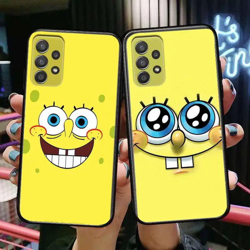 

HD-spongebob squarepants Phone Case Hull For Samsung Galaxy A70 A50 A51 A71 A52 A40 A30 A31 A90 A20E 5G a20s Black Shell Art Cel
