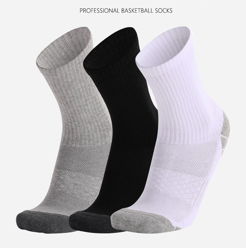 Thickened Towel Bottom Sports Socks for Men and Women Non-slip Casual Socks Sweat-absorbent Breathable Socks