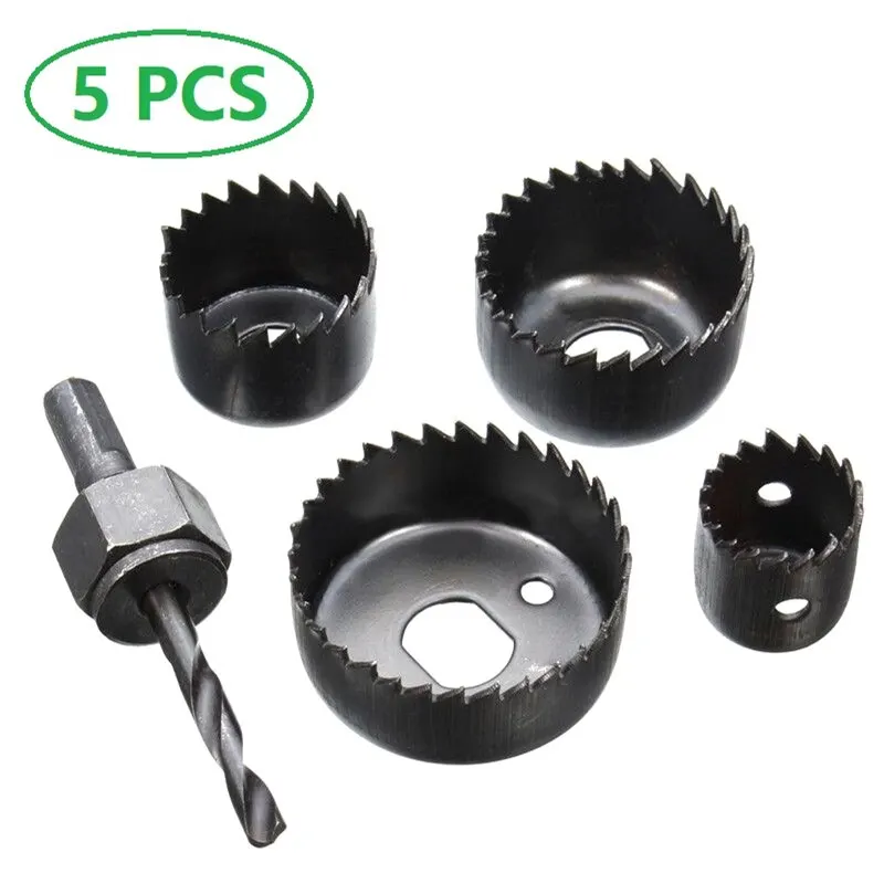 

5pcs 31-52mm Woodworking Opener Hole Saw Bit Cutting Drilling Tool Set With Round Saw For Gypsum Board / Wood Opening