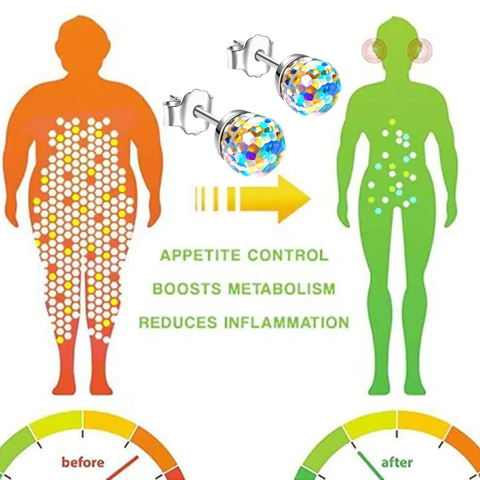 Модные красочные серьги с лимфатическим дренажом для женщин и девушек