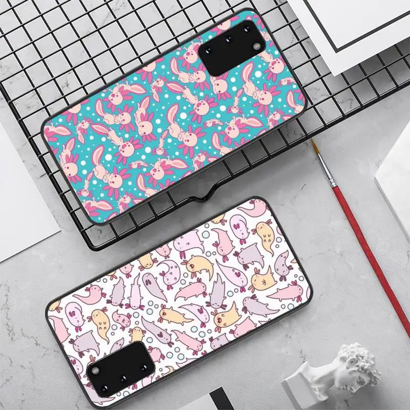 

Cute Animal Axolotl Phone Case for Samsung S20 lite S21 S10 S9 plus for Redmi Note8 9pro for Huawei Y6 cover
