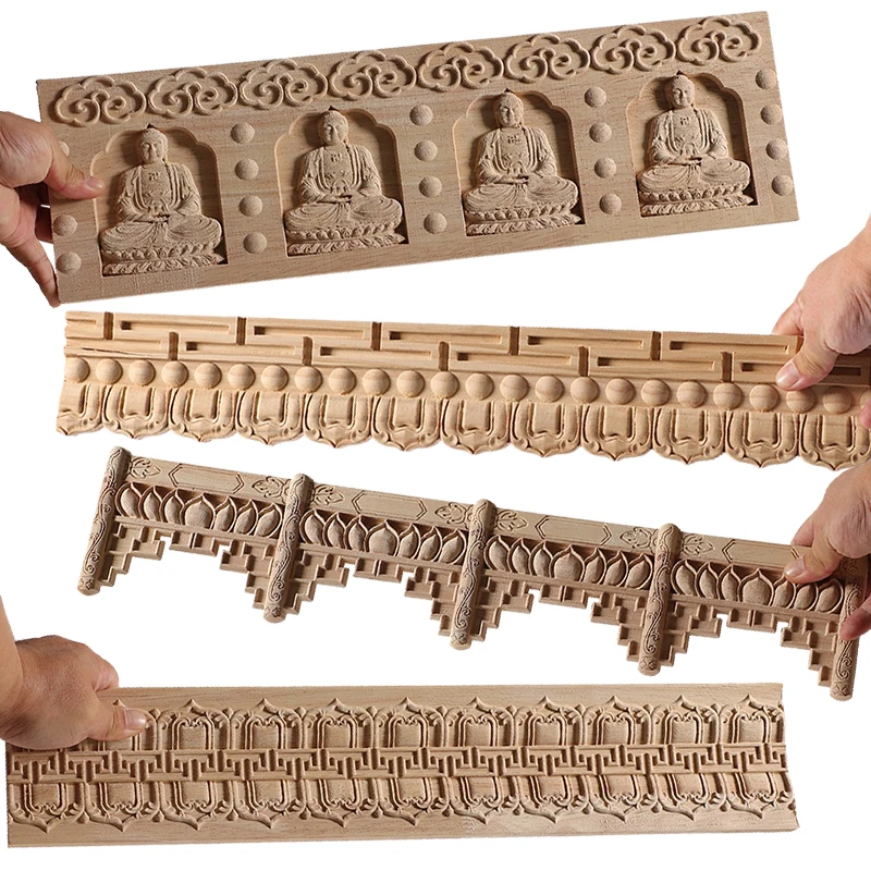 Резьбовые линии деревянная аппликация искусственная кожа неокрашенный орнамент