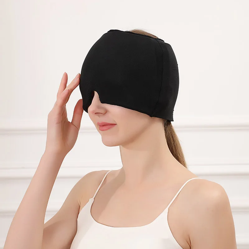 Hot Cold Therapy Headache Migraine Relief Cap Wearable Therapy Wrap Stress Pressure Pain ReliefIce Hat Eye Mask Head Massager