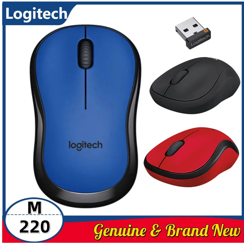 

Original Logitech M220 Silent Wireless Mouse,2.4 GHz with USB Receiver, 1000 DPI Optical Tracking for Office Computer Mouse