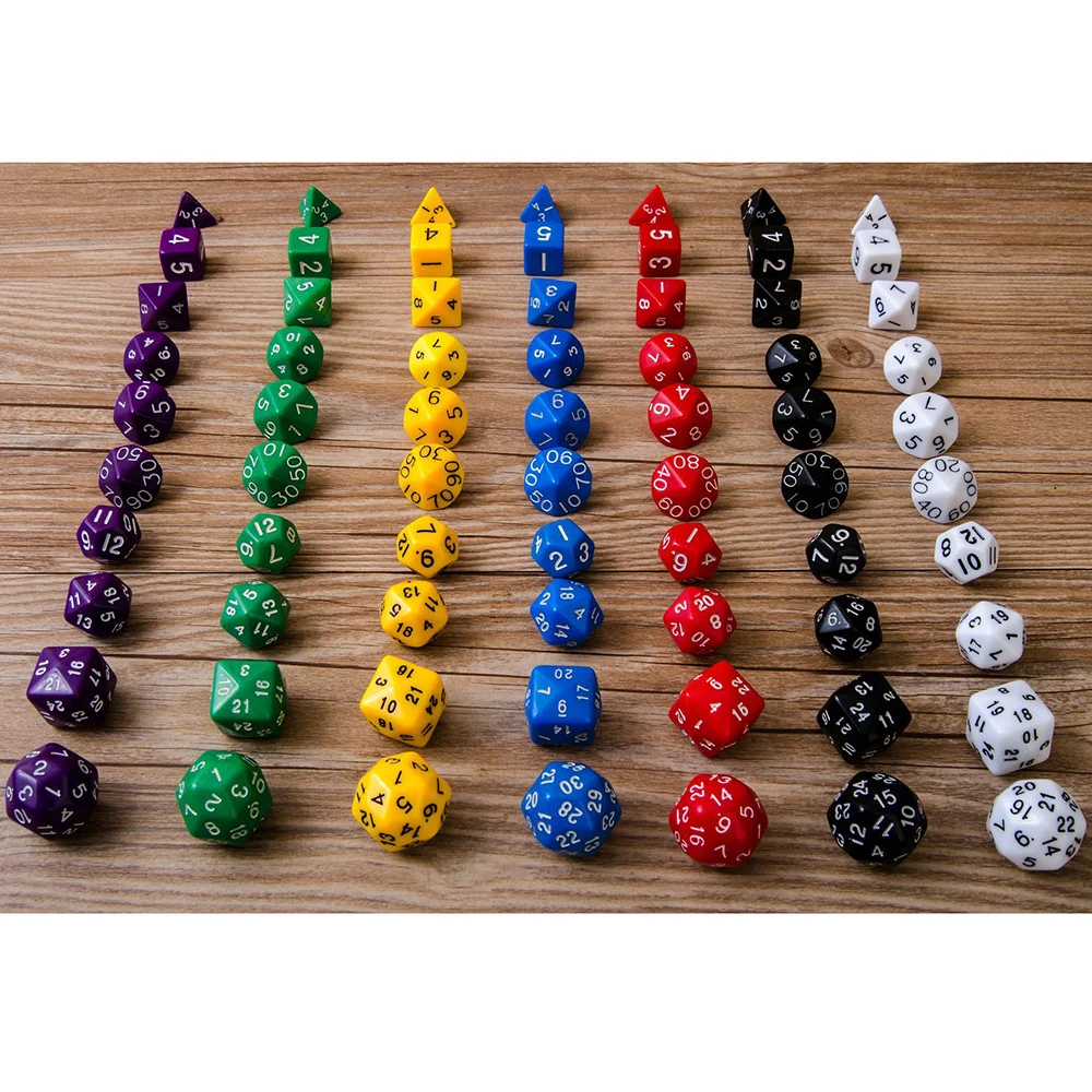 

10PCS/ Boutique Board Games Optional Color Dice with Black Bag RPG DND Role Playing Dragons Board Game