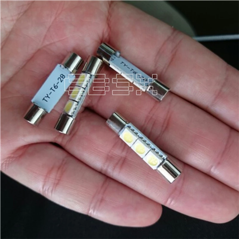 4 Шт. 12 В C5W T6 28 Мм 31 5050 3SMD Светодиодные Лампы Белого/голубого Цвета Для Потолка