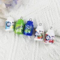 muhna 10pcspack 3d chewing gum resin charms cans pendant for diy earring jewelry making 2412mm