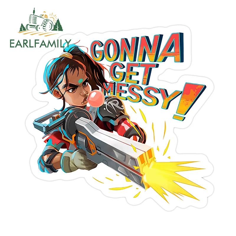 

EARLFAMILY, 13 см × 12,8 см, автомобильные наклейки Apex Legends Girl, классные персональные наклейки, виниловые Стикеры для картинок с надписями на тему школьника