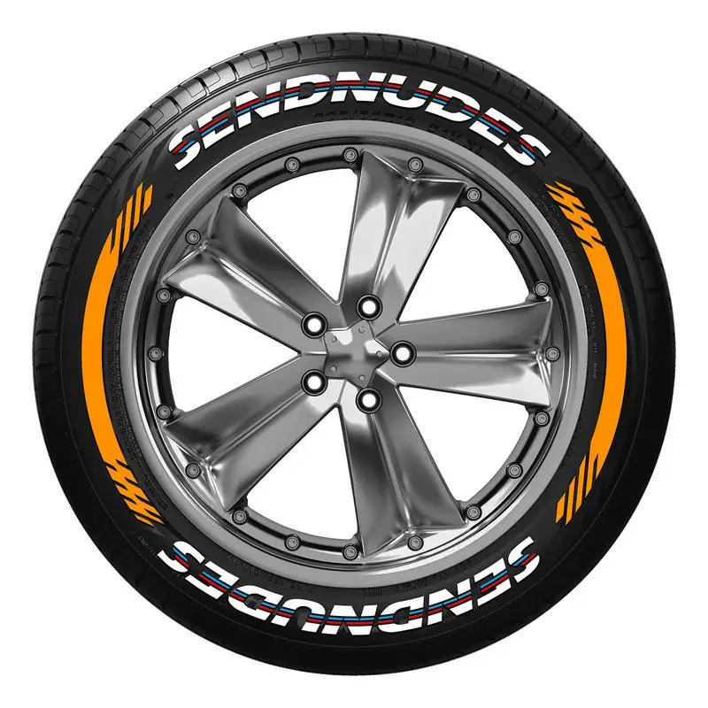 

Tire Decals Wheel Lettering Sticker Waterproof Racing Wheel Sticker 8Pcs Auto Tire Decals 3D Rubber Tire Car Decals Waterproof