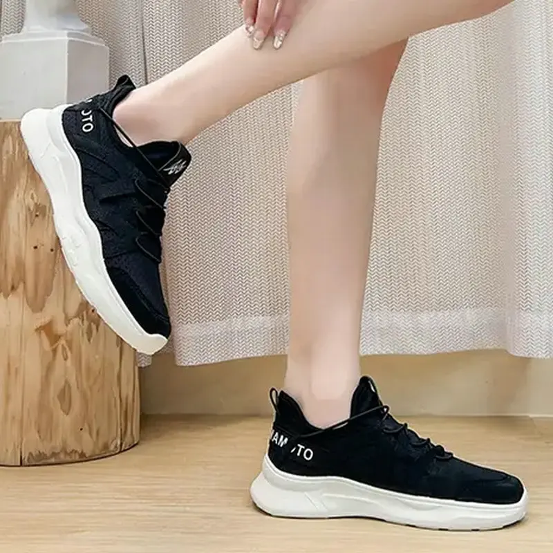 2023 Fashion Spring Female Sneakers Korean Mixed Colors Mesh Ladies Shoes Lace Up Casual Shoes For Women Zapatillas De Mujer