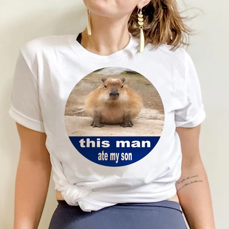 

Капибара Футболка мужская 2022 винтажная y2k Графический Забавный топ футболки манга парная одежда