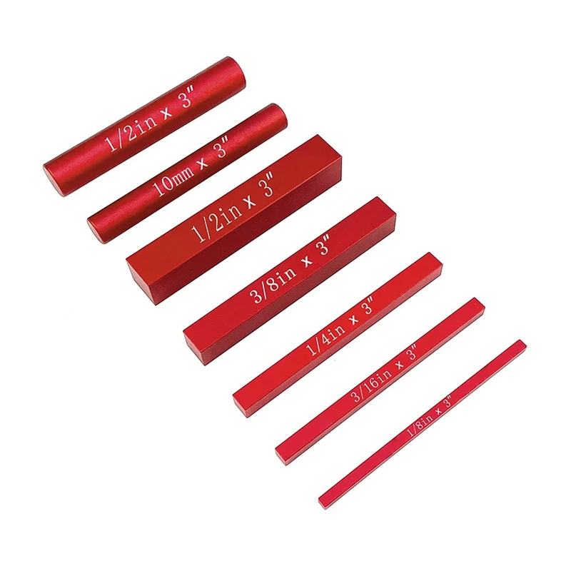 

7 Pcs Gauge Block Set Aluminum Height Gauges Set Setup Bars Precision Bars Testing Gage Block Gage Measuring Tool