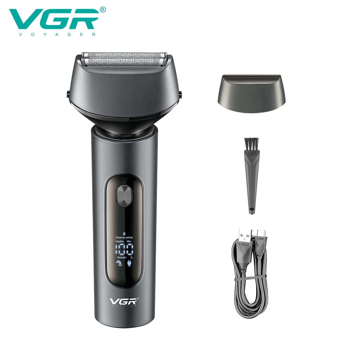 

VGR Electric Shaver Beard Trimmer Shaving Machine Trimmer for Men Razor Professional Electric Rechargeable IPX7 Washable V-381