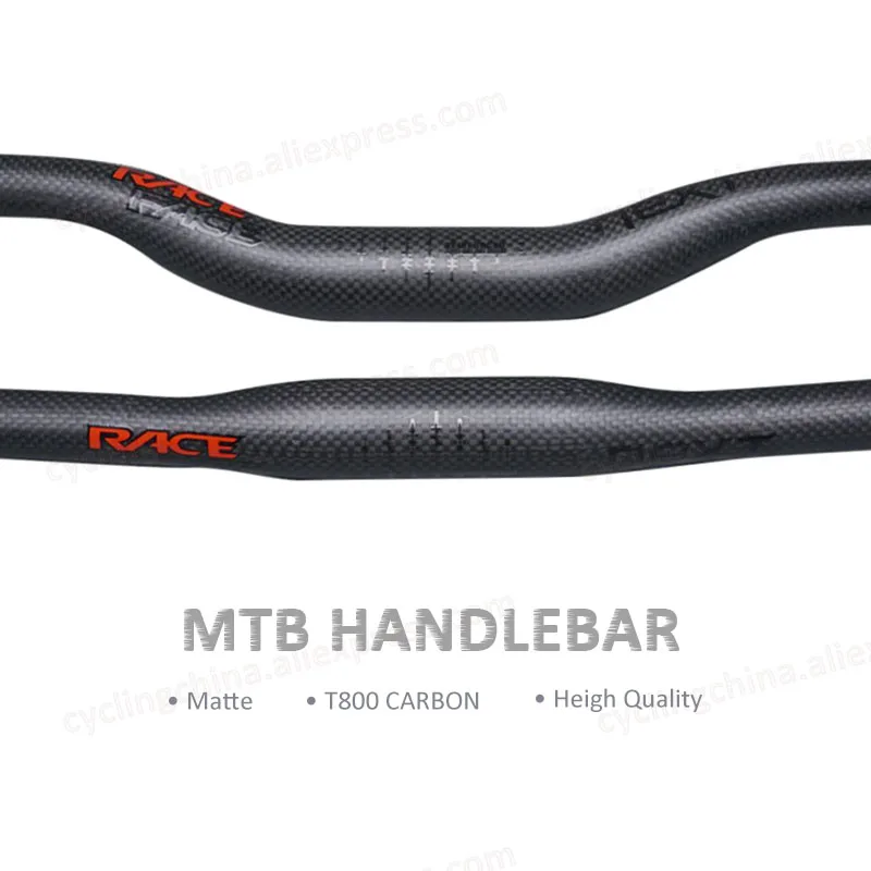 Race Face Next Series Mtb Bike Full Carbon Fiber Handlebar Flat/Rise Handlebar Matte Finish With Black Bright Logo Bicycle Parts