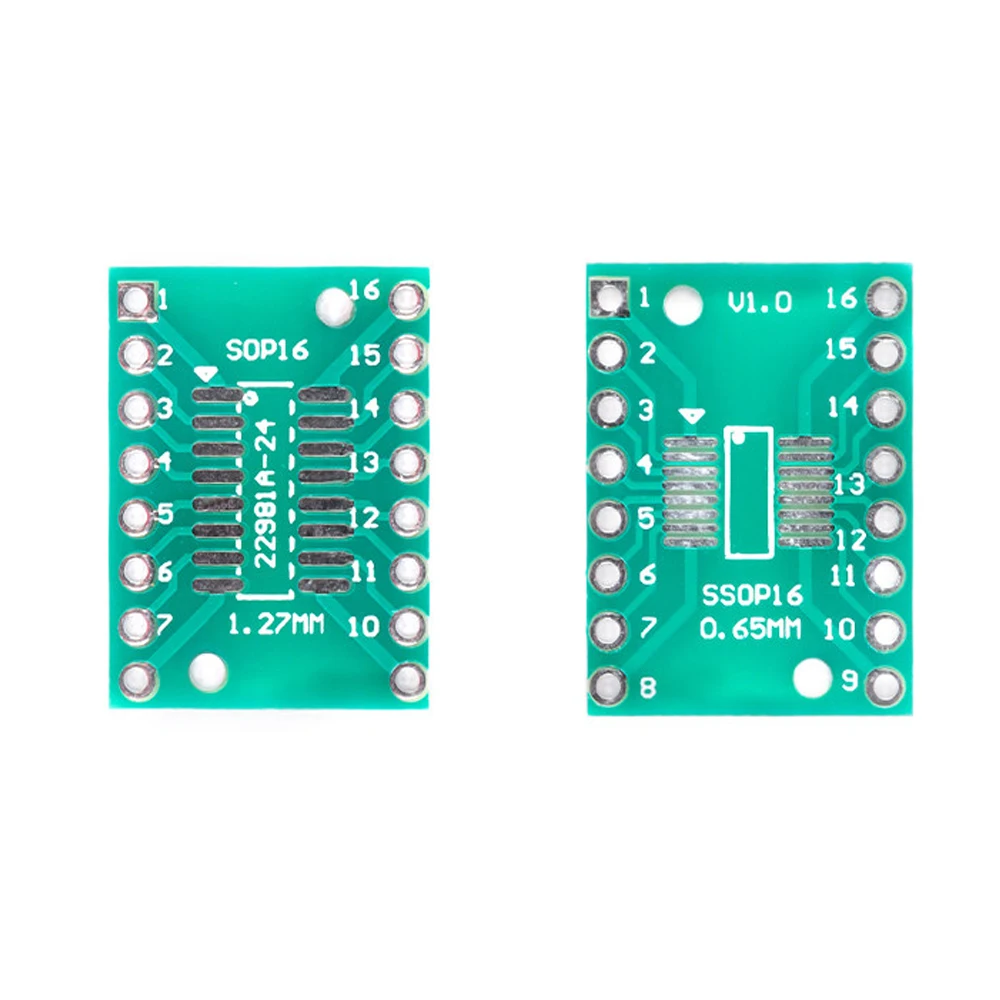 

5 шт., переводная плата SOP16 SSOP16 TSSOP16 к DIP16, плата DIP Pin, адаптер, тестовая пластина IC, печатная плата, шаг 0,65 мм, 1,27 мм, 2,54 мм