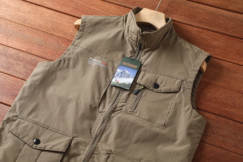 Мужской жилет повседневная фотография рыбалка толстый среднего и пожилого