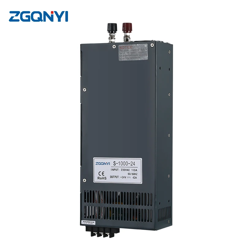 

ZGQNYI S-1000W Switching Power Supply DC 24V Voltage Converter Led Adjustable Current Source for Industrial Automation Control