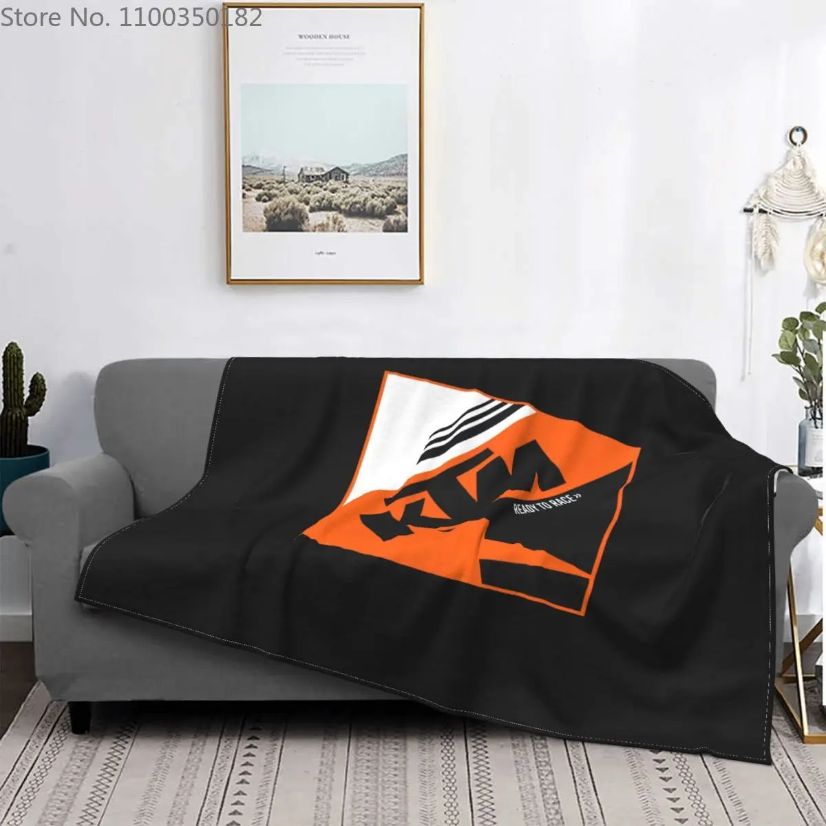 New Selling Custom Print Flannel Soft Blanket Ready To Race Ag Sport Motorcycle Racing Factory Racing Motorcycle Enduro