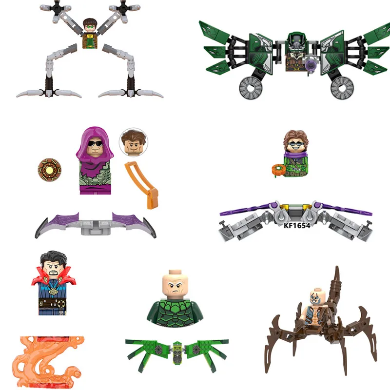 Новые супергерои миниатюрные фигурки паука-Гвен кирпичи Веном строительные