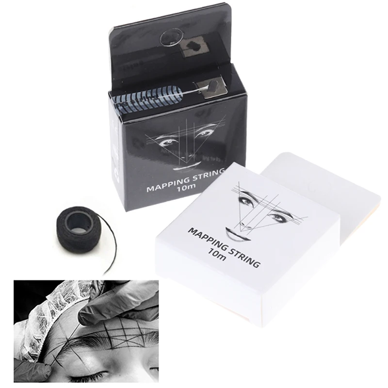 

10m Pre-Inked Brow Mapping Strings Pigment String for Microblading Accessories Brow Mapping Thread for Eyebrow Permanent Makeup