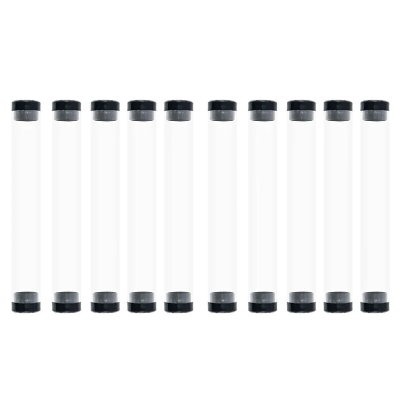 

10 Pieces Pencil Holder Transparent Pen Boxes Cylinder Tube Pen Case Pen Storage Container Gift for Teacher