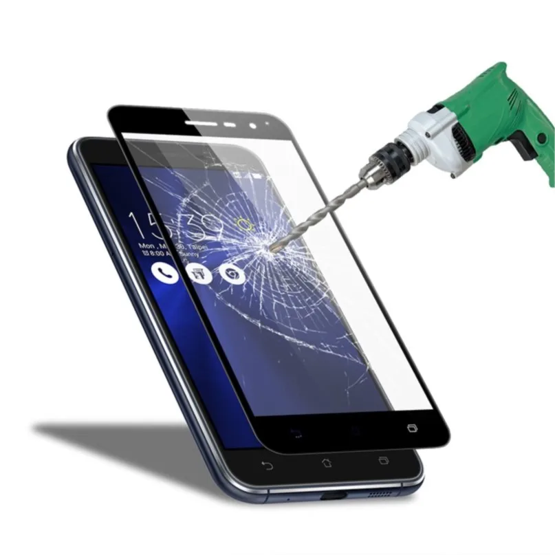 Защитное стекло с полным клеем для asus zenfone max m2 zb633kl закаленное asus_x01ad защитная