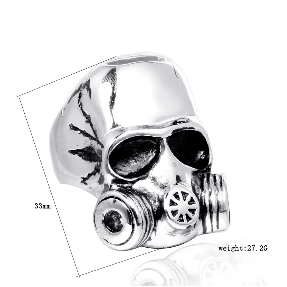 Кольца в готическом стиле панк Антивирусная маска демон Череп крутые мужские