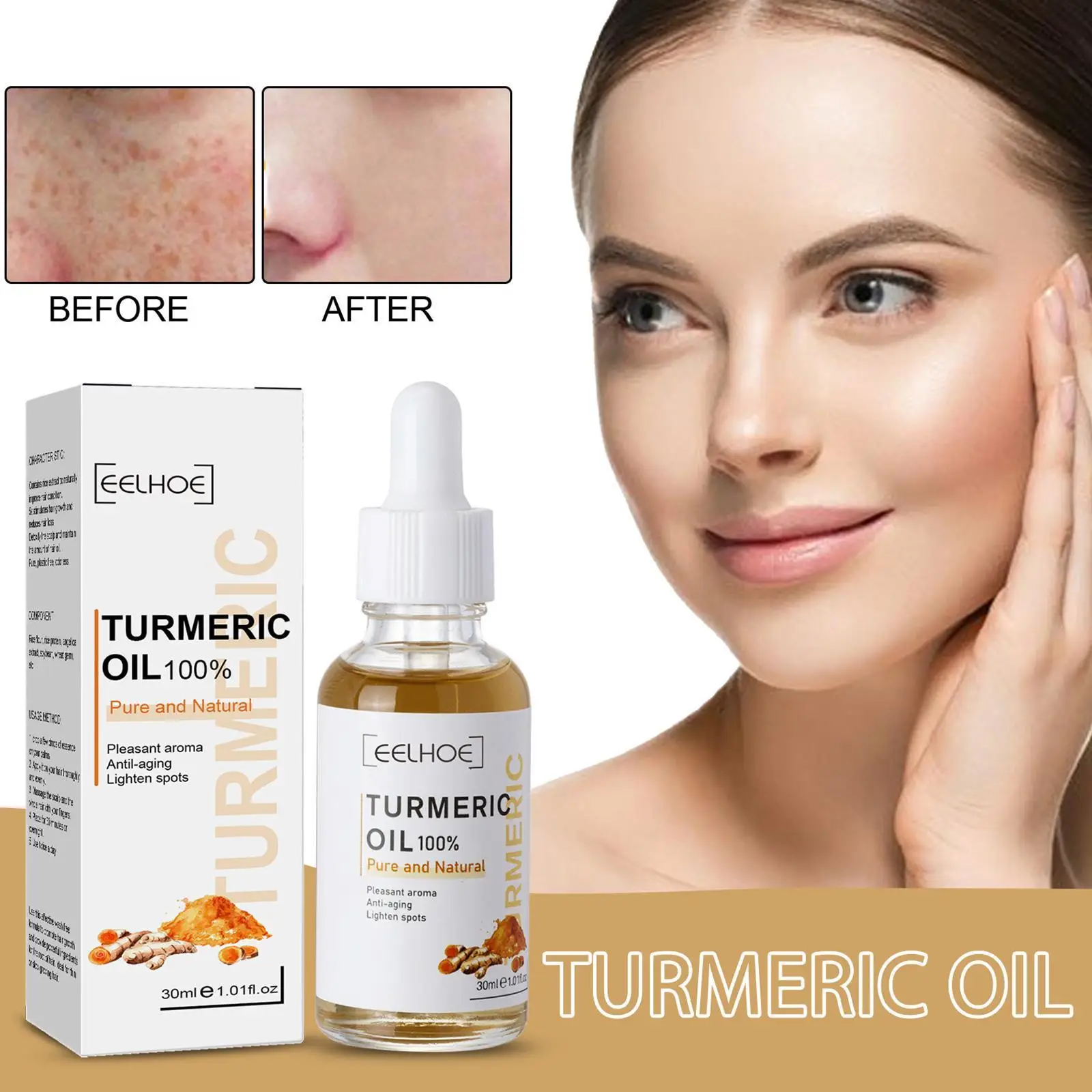 

Turmeric Black Spot Correction Essence Skin Glow To Lightening Acne Dark Patches Bright Dark Skin Corrector Face Serum Skin Care