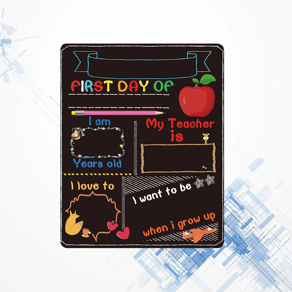 

First Day and Last Day of School Chalkboard Signs- Double- Sided Back to School Sign First Day of School Photo Prop Blackboard