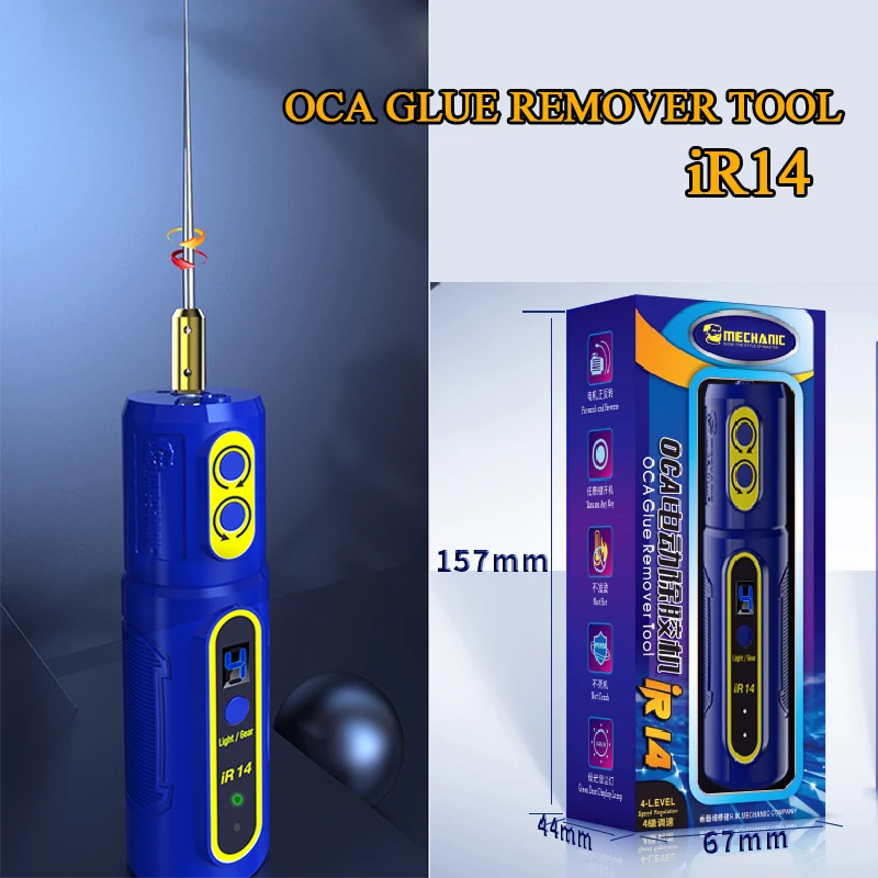 

MECHANIC Electric OCA Glue Remover Tool With LED Green Dust Lamp TYPE-C Input For Phone Repair Screen Clean Tools IR14