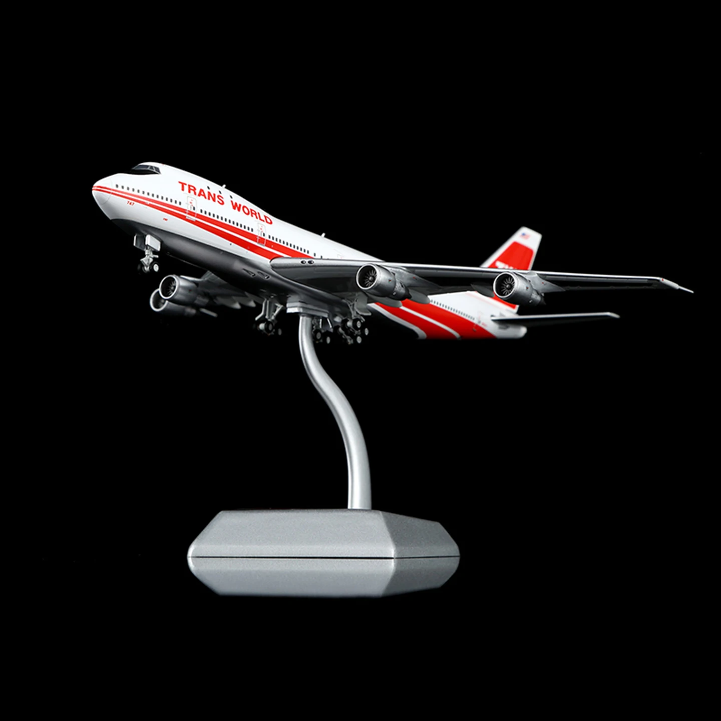 Фото Коллекционная модель самолета B551704P из сплава, подарок, HX Models 1:400, Boeing B747-100 Trans World Airlines, литая под давлением модель самолета N93107 №2
