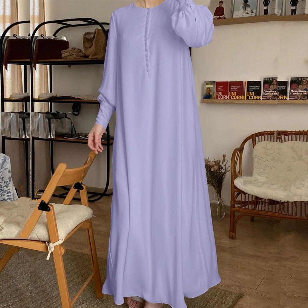 Dubai Turkey Muslim Abaya Long Dresses Balloon Sleeve Pearls Belted Abayas For Women Modest Dress Islamic Clothing Kaftan Robe