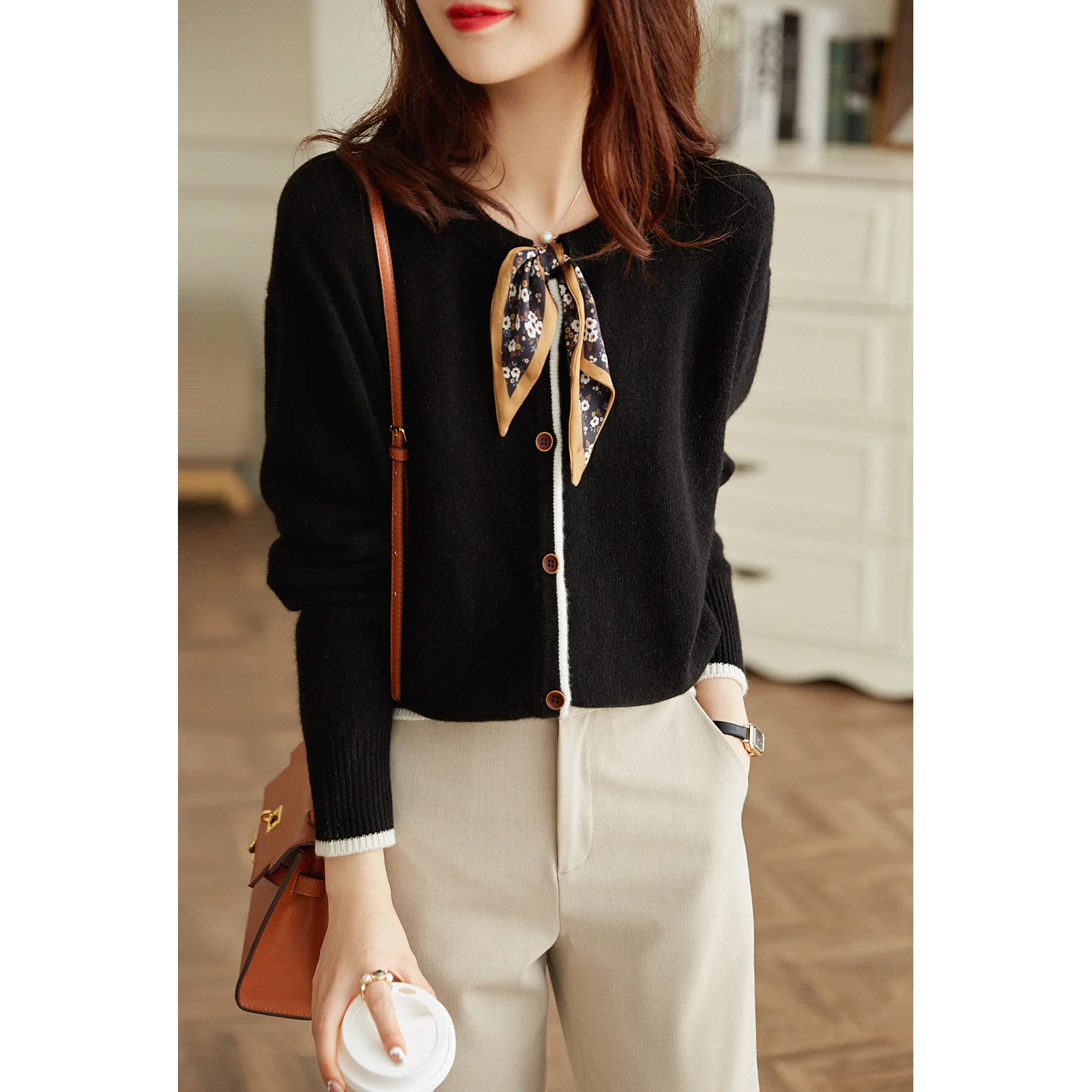 

Autumn knitted Cardigan Women's sweater jacket
