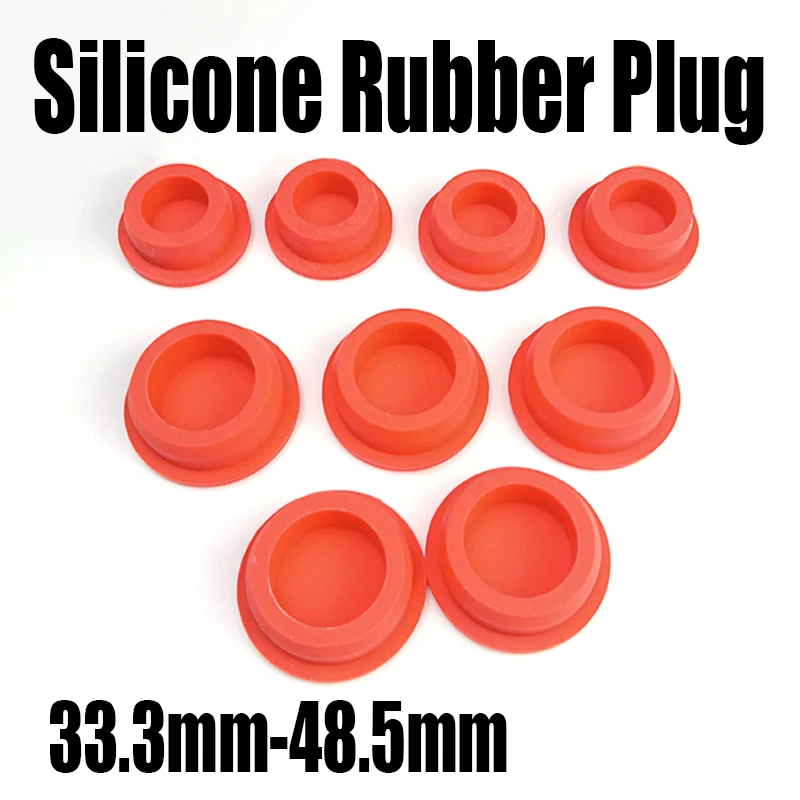 

1PCS 33.3mm-48.5mm Red Silicone Rubber Cap T-type Hole Plug Cover Rubber Stopper Sealing Plug Snap-on Gasket Seal Stopper