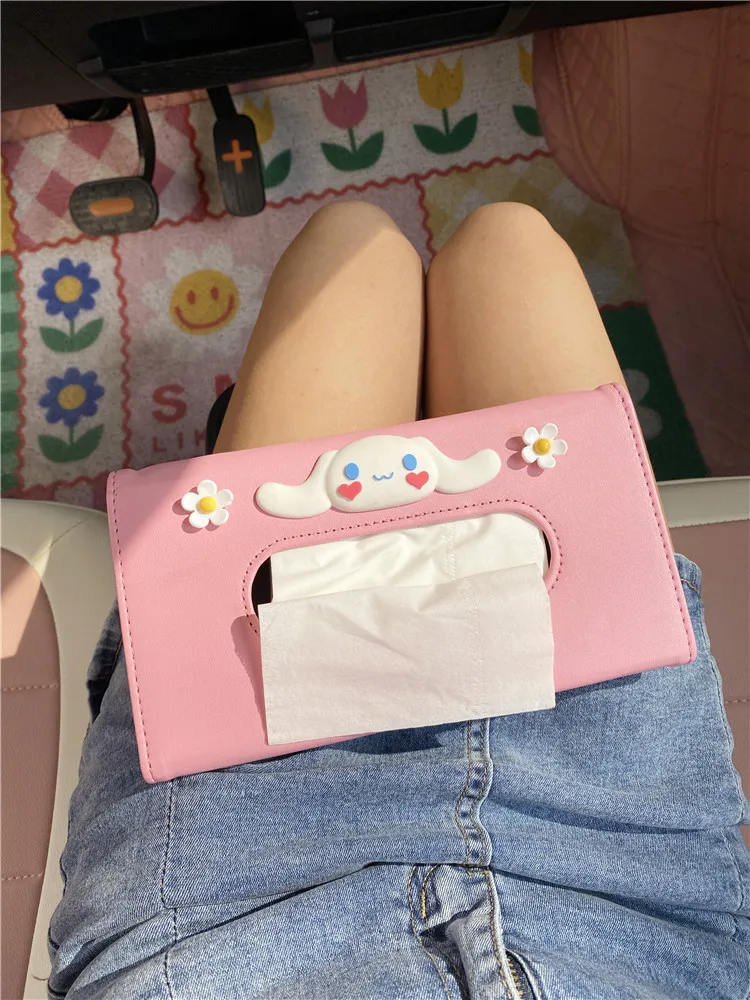 Розовая коричная Милая подвесная бумажная сумка для машины миниатюрная коробка