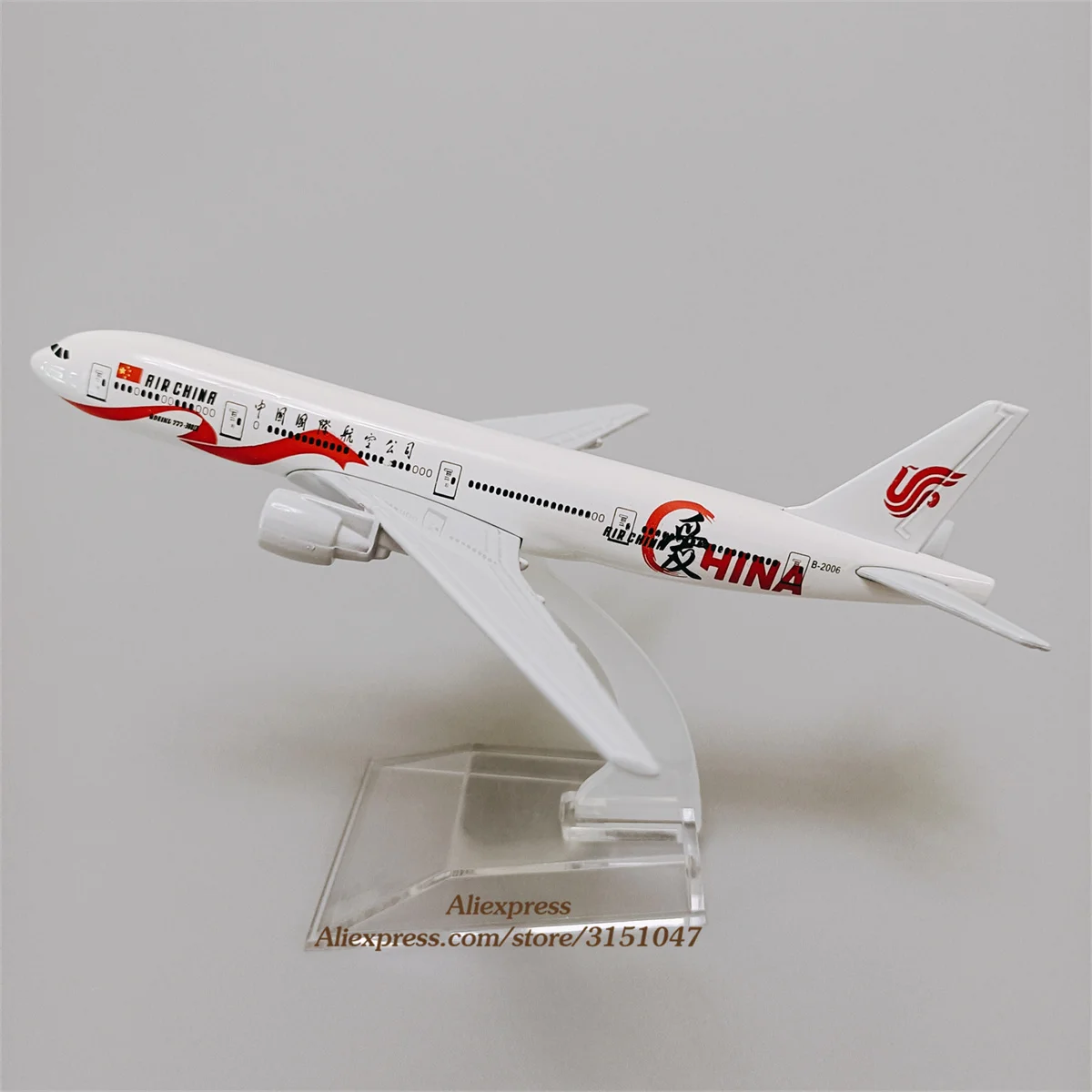 

Модель самолета 16 см из металлического сплава China B777 Airlines, модель самолета «LOVE China», модель самолета «Боинг 777 дыхательный путь», детские пода...