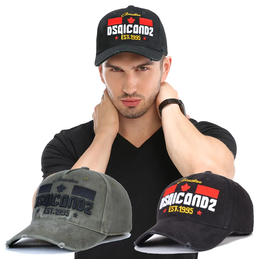 

New DSQICOND2 Iceberg embroidery men and women baseball caps Shopping sunscreen all-match sports hat cap