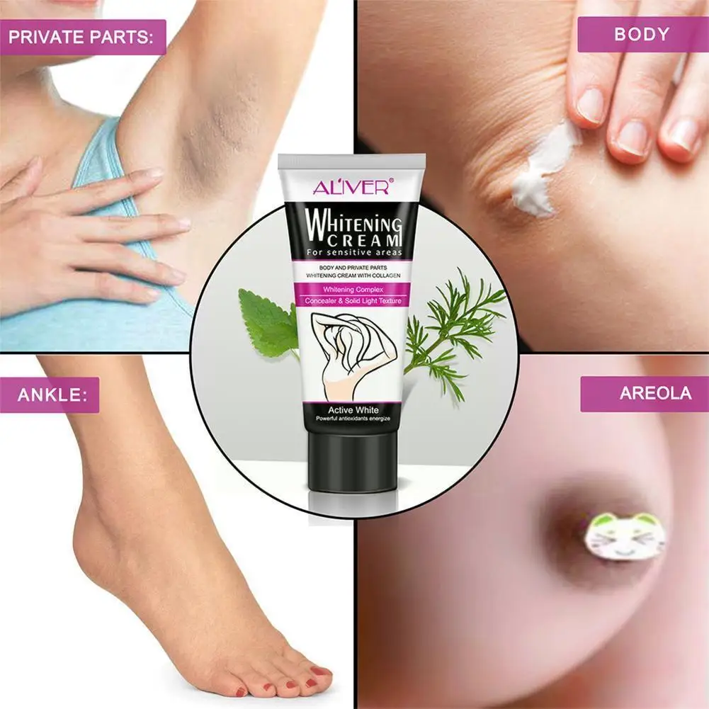 

60ml Body Anti-black Cream Underarm Whitening And Moisturizing Cream Skin Lightening Cream For Dark Skin Armpit Knee Sensit I4h6