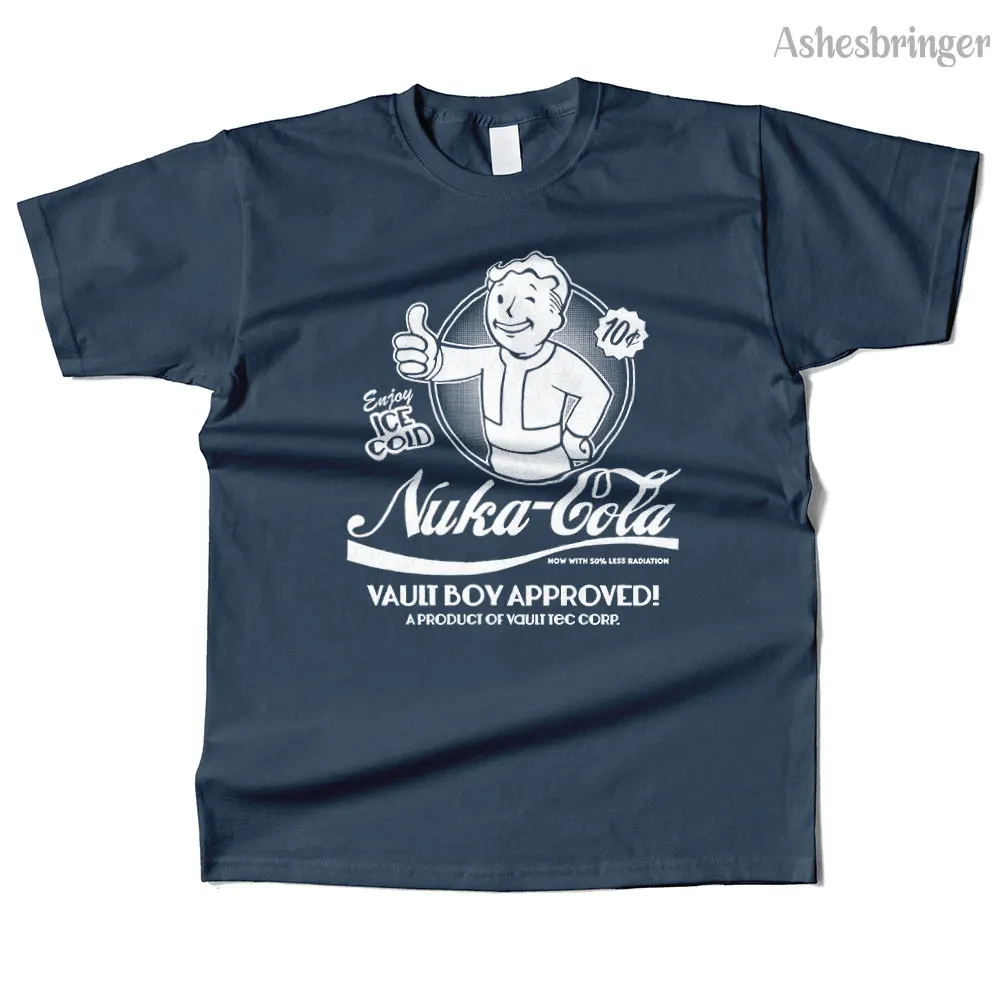 Фото Mens Cotton Nuka-Cola Graphic High Quality T Shirt Street Casual Style Tee for Men and Women №3