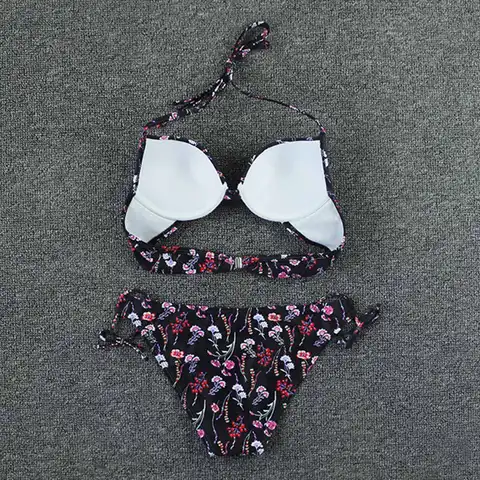 Women Bandeau Bandage Bikini Set Push-Up Brazilian Elegant Swimwear Beachwear Swimsuits Fashion Sexy Period Bathing Suit Bottoms