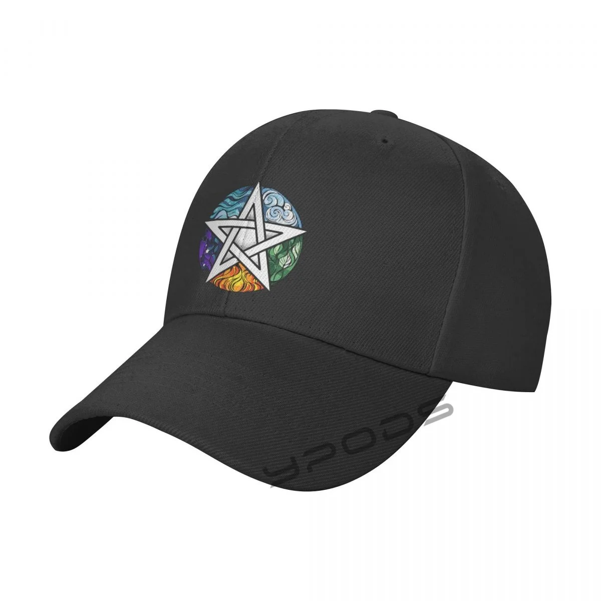 

printing Baseball Cap Pentagram Adorable Sun Caps Fishing Hat for Men Women Unisex-Teens Snapback Flat Bill