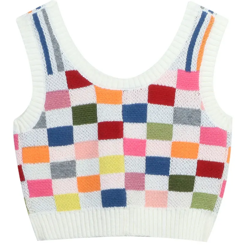 

Женский трикотажный топ без рукавов, на пуговицах