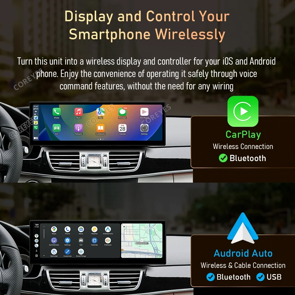 COREYES 10 25 '✔ 9'' Android 14 Автомобильный радиоприемник для Mercedes Benz GLK Class X204